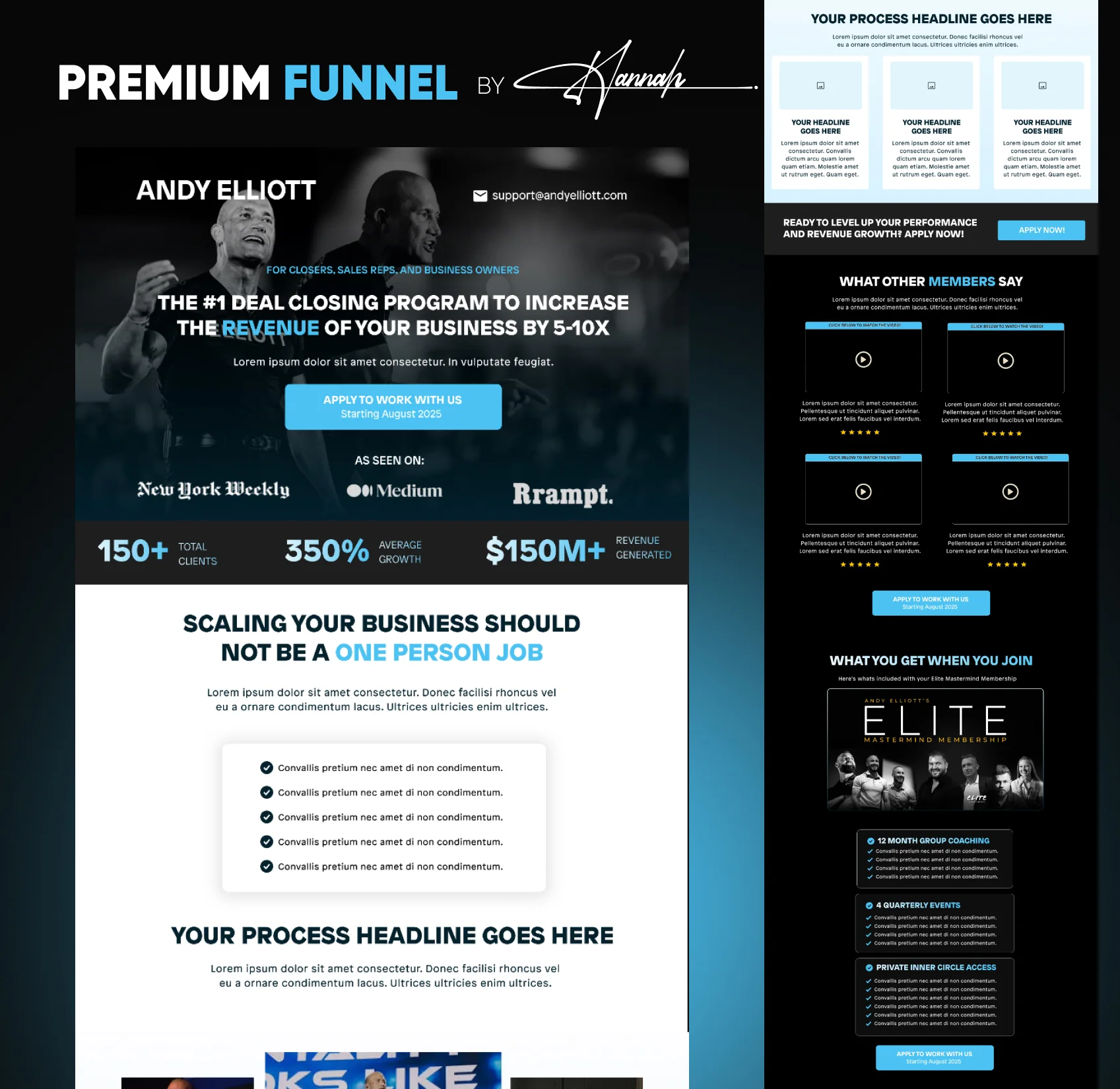 Andy Elliott Premium Funnel concept